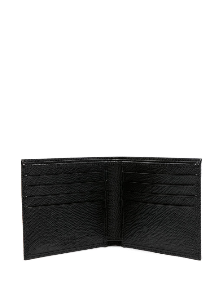 PRADA Mini Saffiano Logo Wallet