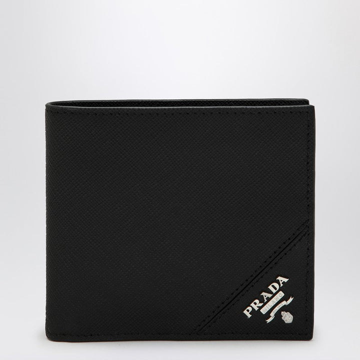 Prada Black Wallet In Saffiano Leather Men