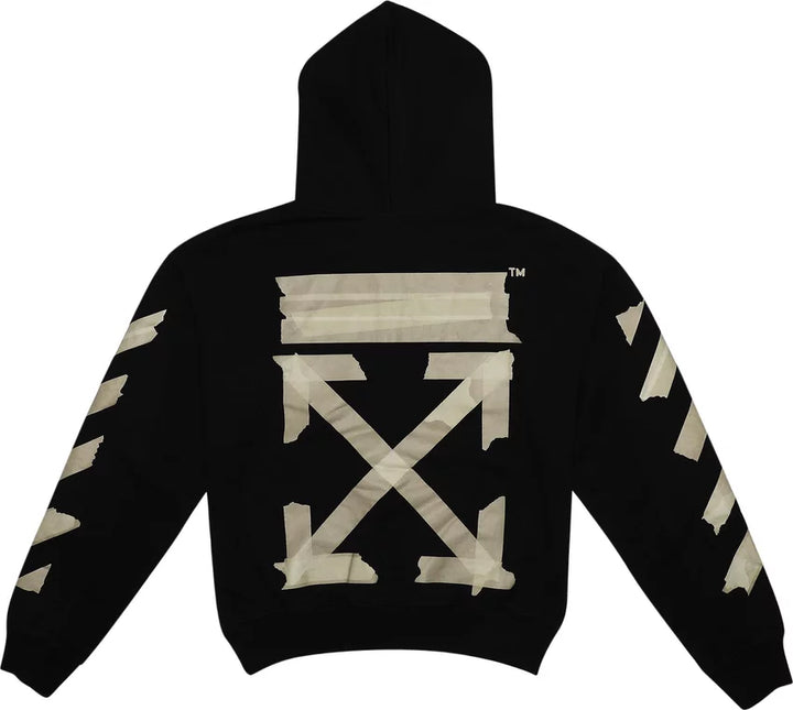 Off-White Tape Arrows Over Hoodie 'Black/Beige'
