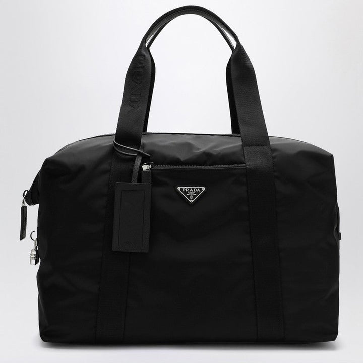 Prada Black Re-Nylon And Saffiano Duffle Bag Men