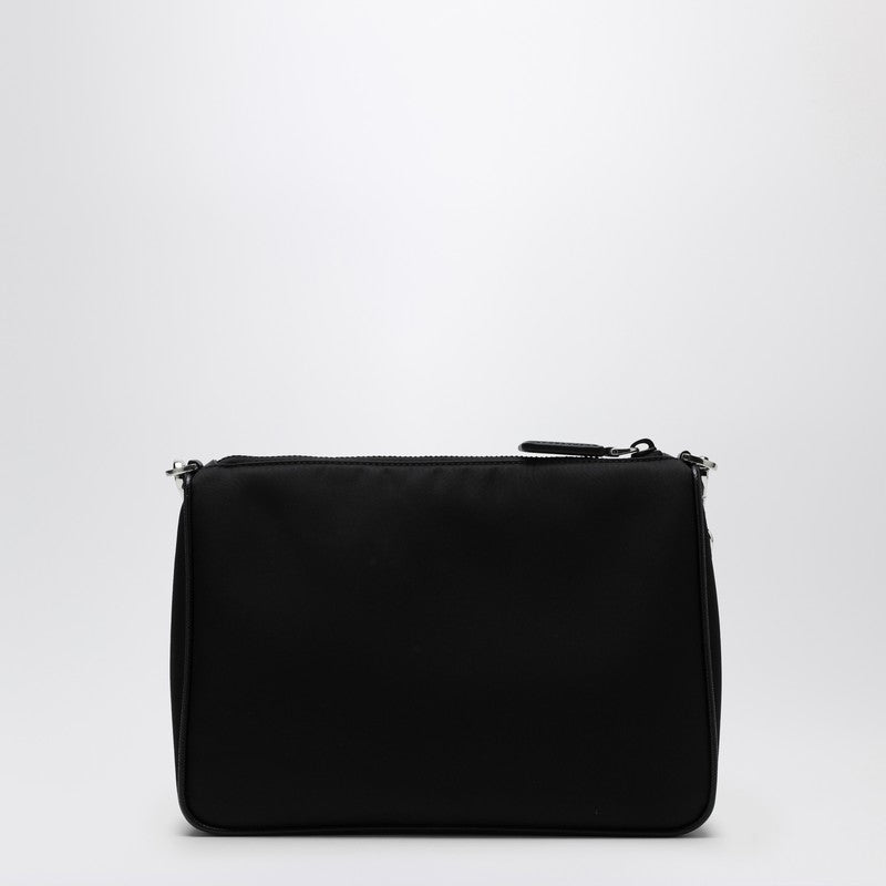 Prada Black Cross-Body Bag In Re-Nylon And Saffiano Leather Men