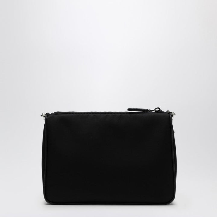 Prada Black Cross-Body Bag In Re-Nylon And Saffiano Leather Men