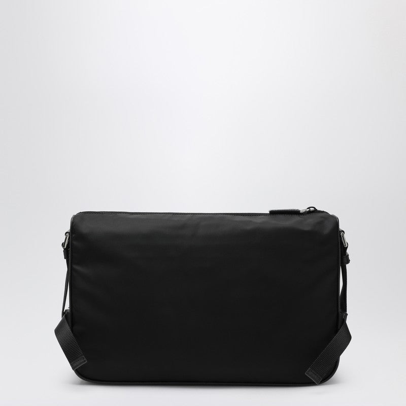 Prada Large Black Crossbody Bag In Re-Nylon And Saffiano Men