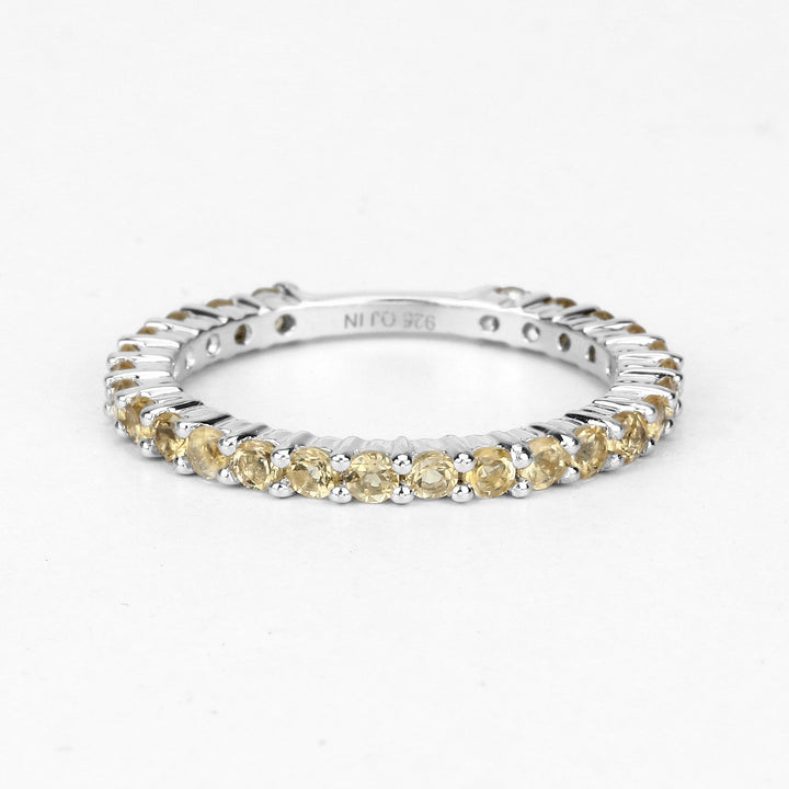 0.81 Carat Genuine Citrine .925 Sterling Silver Ring