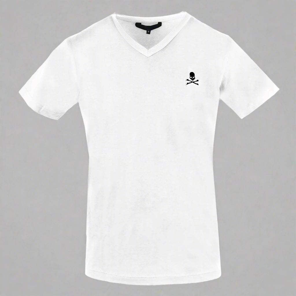 Philipp Plein men's white T-shirts with front logo