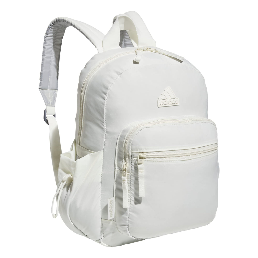 adidas Weekender Sport Fashion Compact Smaller Backpack with Detachable Mini valuables Pouch Off White One Size