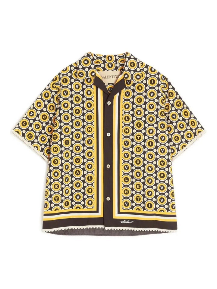 Valentino Garavani Men `Bulles Royales` Bowling Shirt