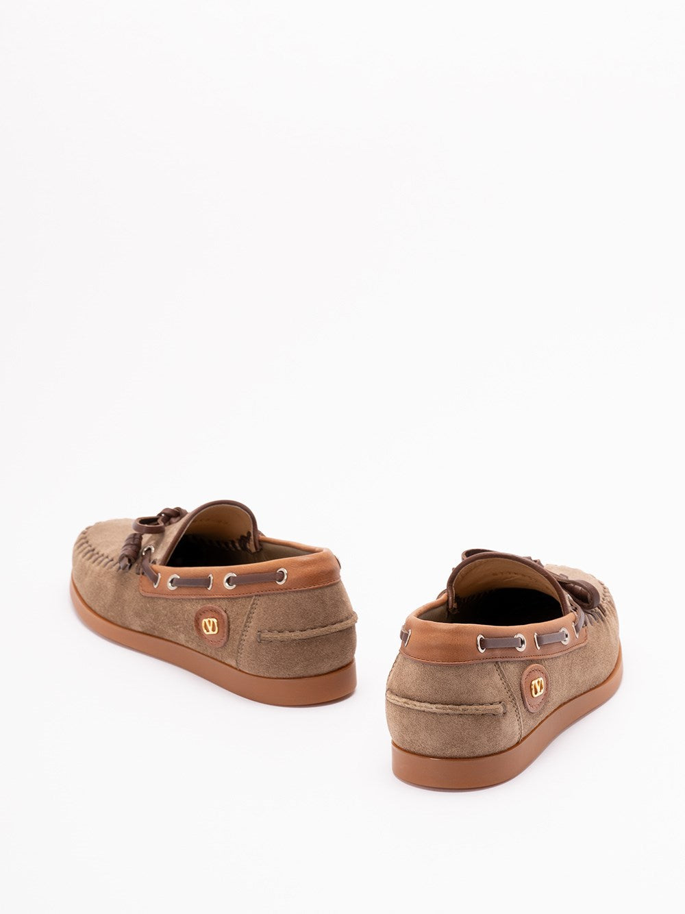 Valentino Garavani Men `Valentino Garavani Palm Avenue` Leather Boat Shoes