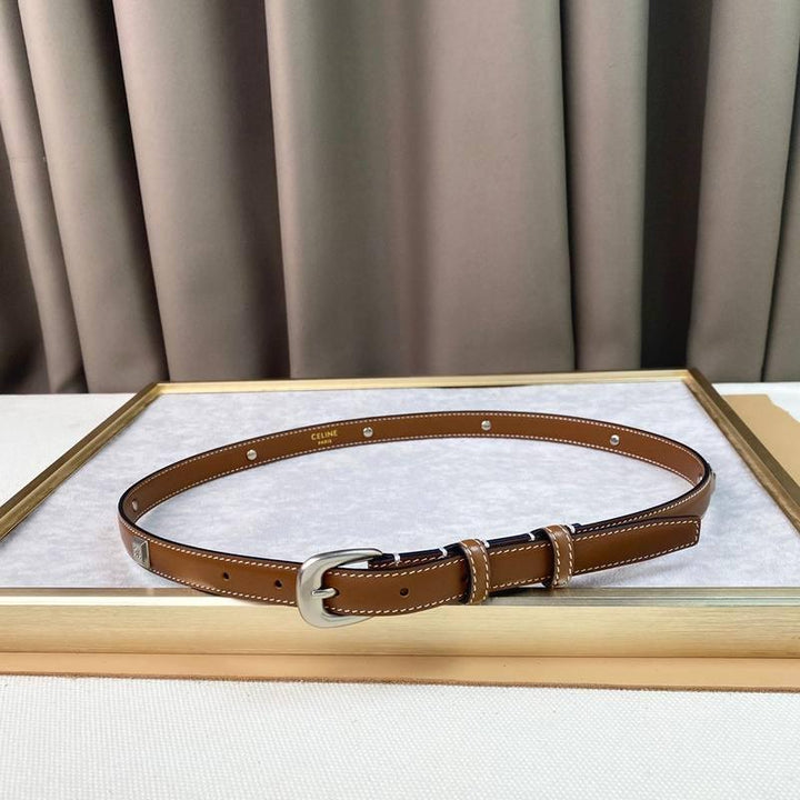 Celine Women Silver Buckle Belt &