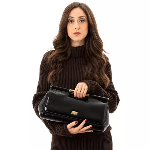 Dolce & Gabbana BLACK LEATHER HANDBAG