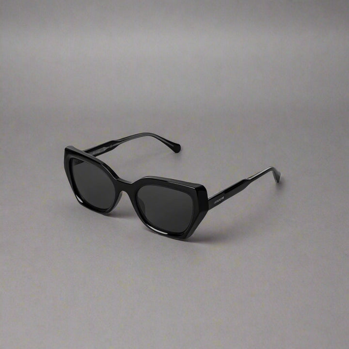 Black stylish Italian designed affordable sunglasses with UV protection.