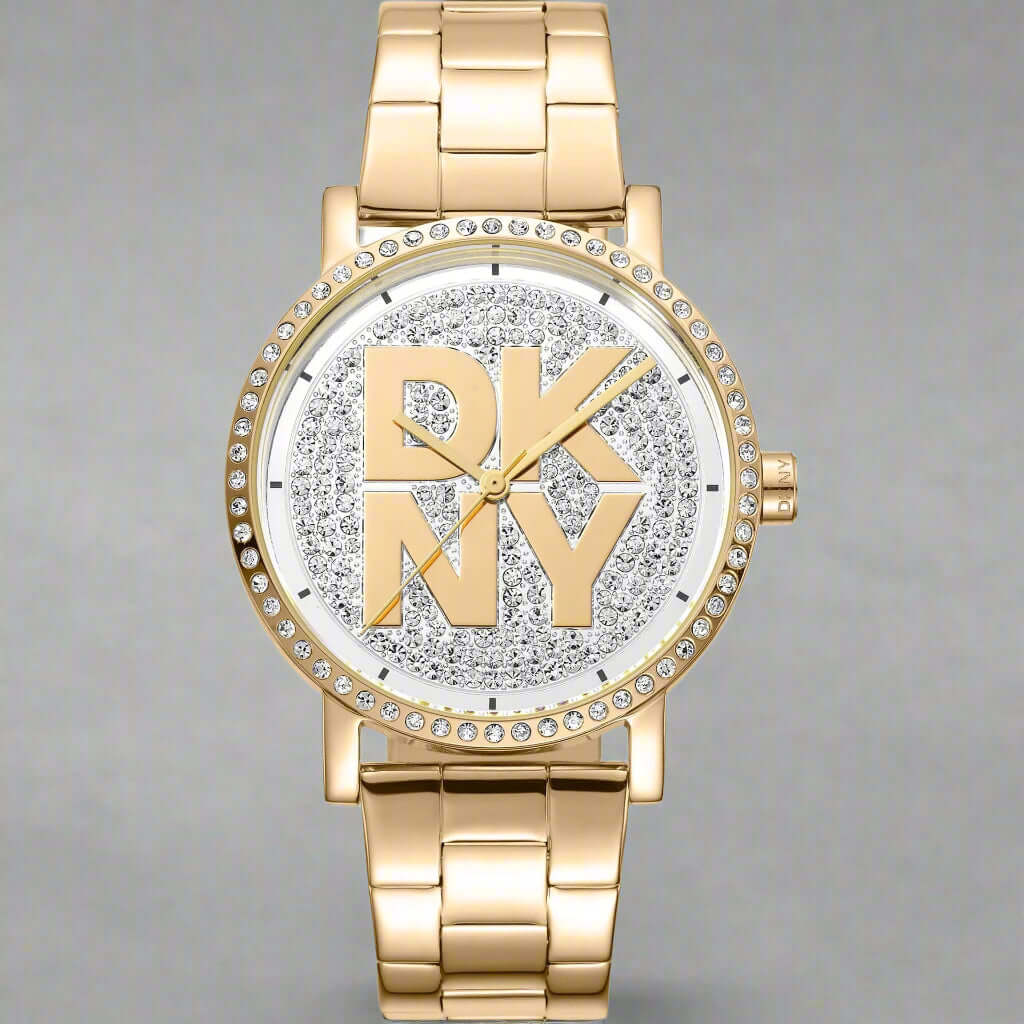 Assorted DKNY watches in various styles and finishes
