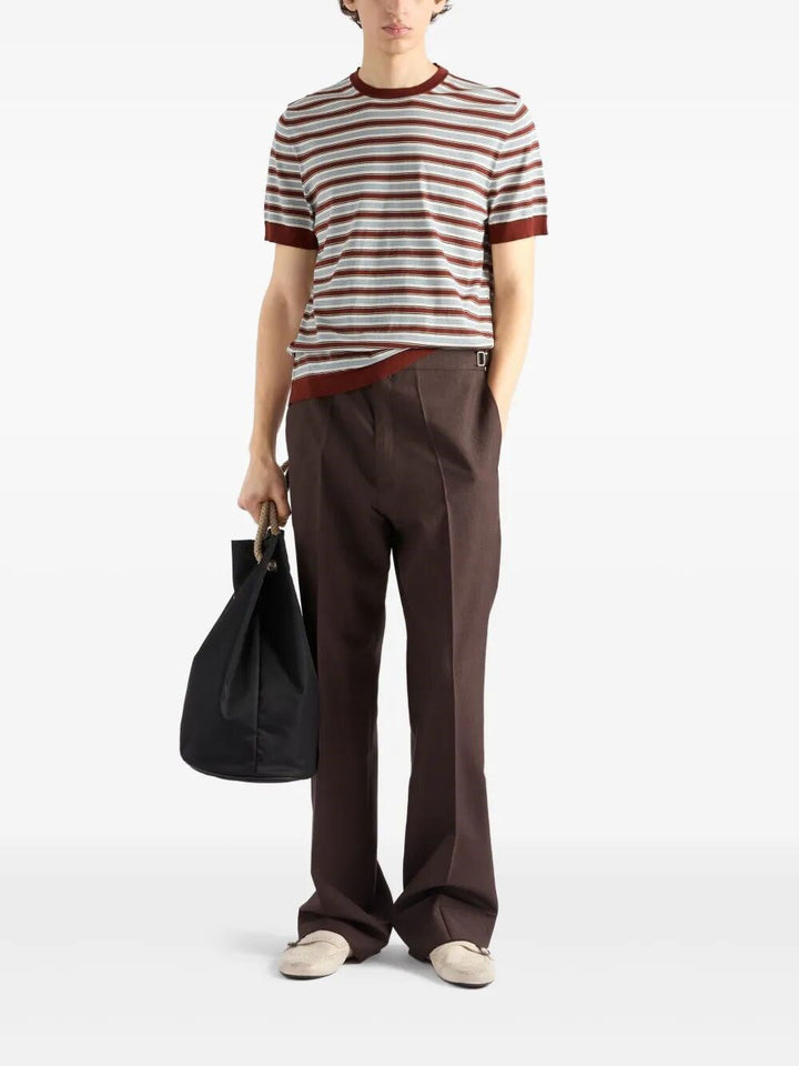 Prada Men Cotton Crew-Neck Sweater