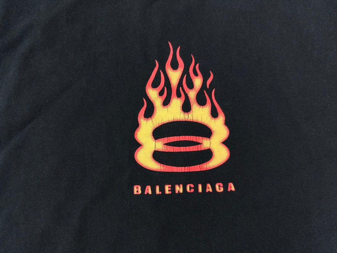 Balenciaga Burning Unity T-Shirt Oversized in black vintage jersey