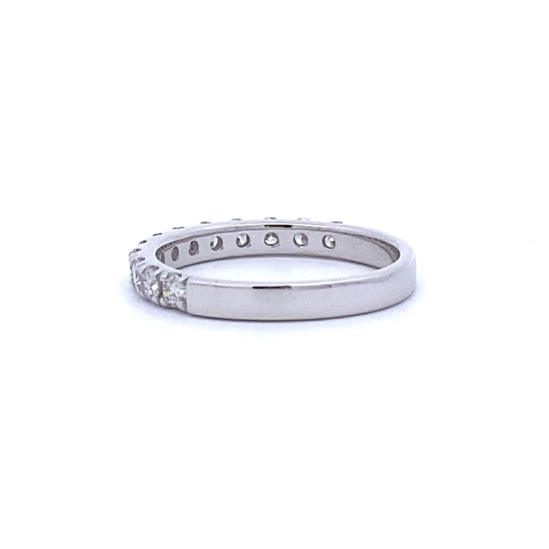 .75ct Diamond Wedding Band Ring 14KT White Gold
