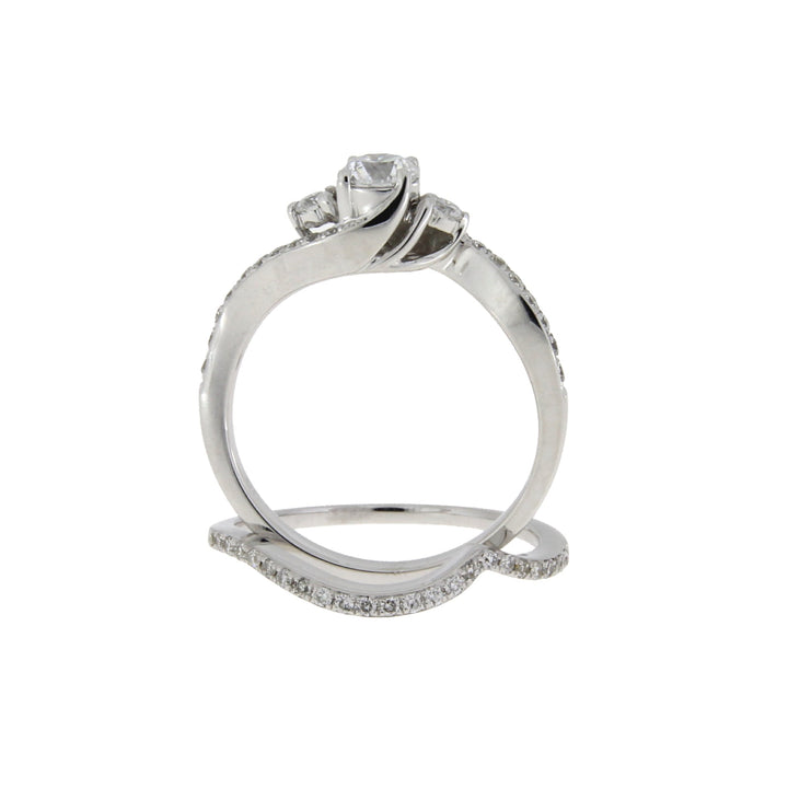 .70ct Diamond Engagement Ring Set 14KT White Gold