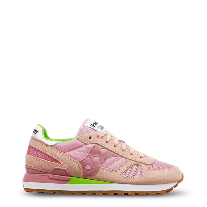 Saucony Unisex pink green white low top suede Sneakers