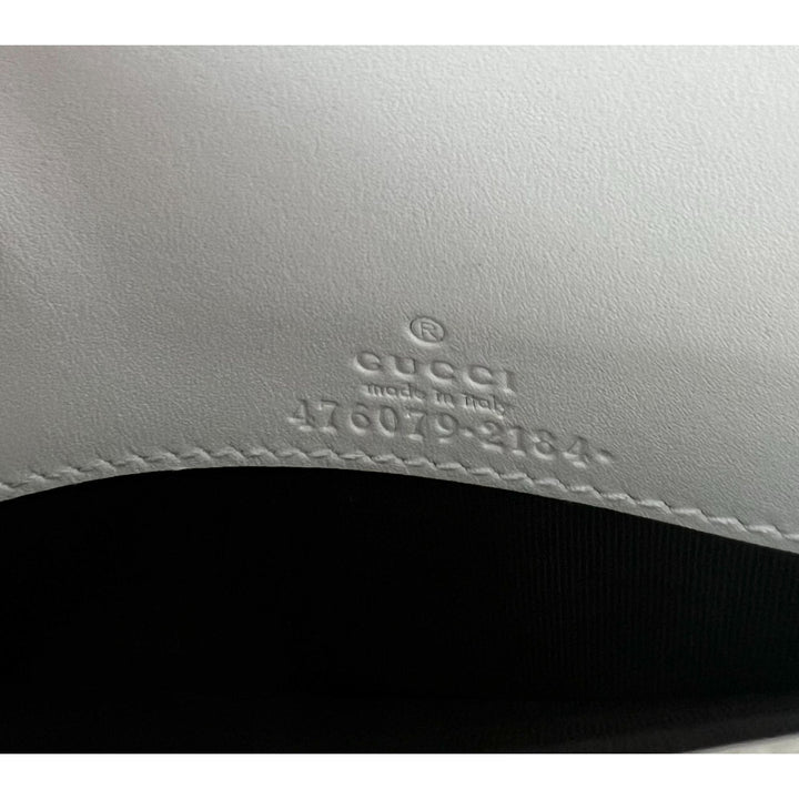 Gucci Queen Margaret Bee Wallet on a Chain Mystic White Clutch