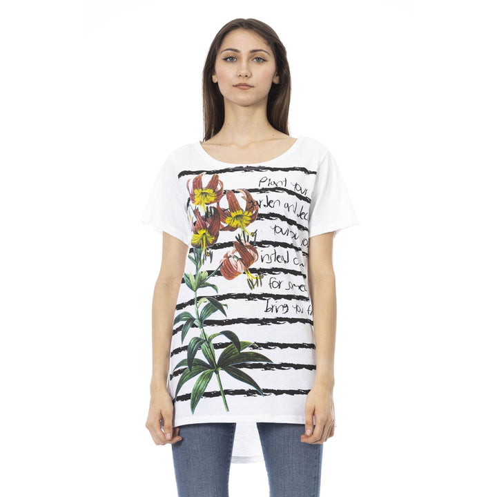 Trussardi Action women's white graphic print T-shirts
