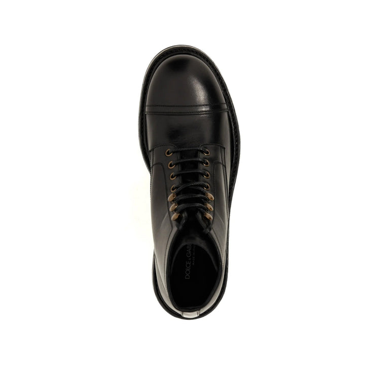 Dolce &amp; Gabbana Lace Up Leather Boots