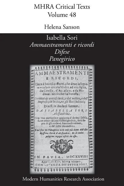 'Ammaestramenti e ricordi', by Isabella Sori - Paperback