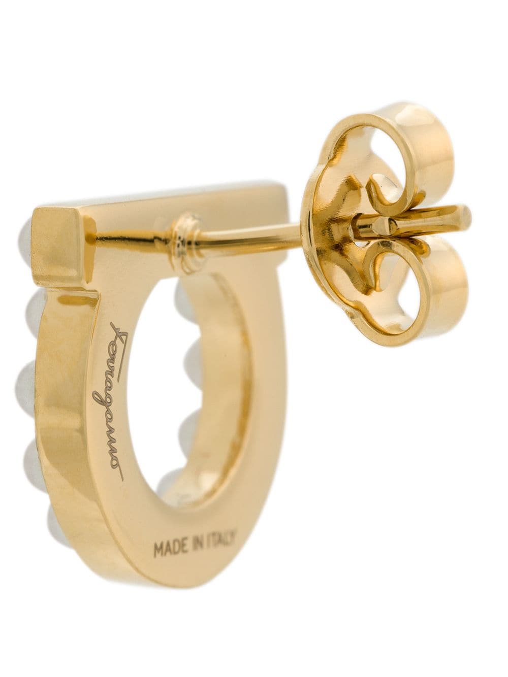 Ferragamo Women Gancini Pearls Earrings