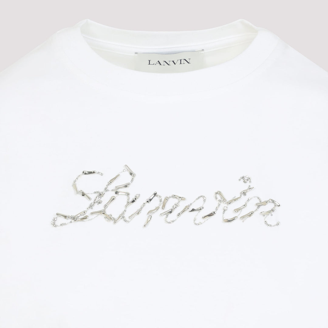 Lanvin Embroidered Script Logo T-Shirt Women