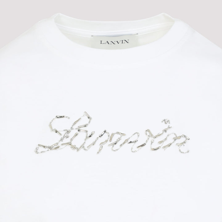 Lanvin Embroidered Script Logo T-Shirt Women