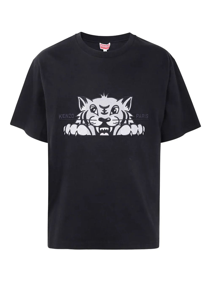 Kenzo Unisex "Gots Kenzo Happy Tiger" Embroidered Oversize Tshirt