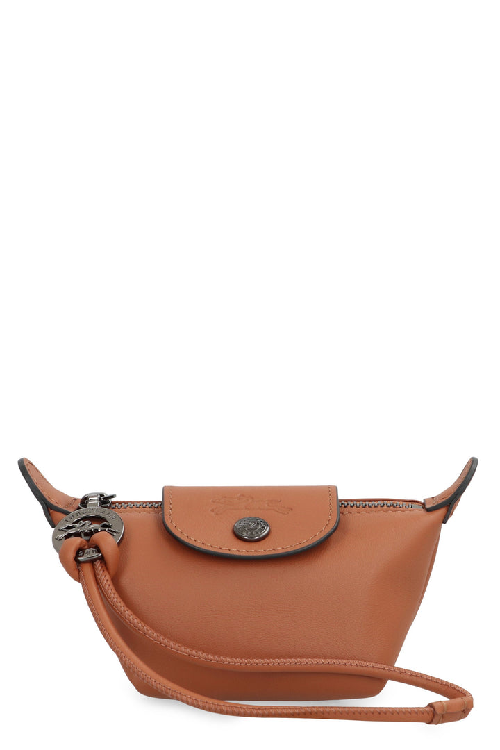 LONGCHAMP Mini Smooth Leather Wallet with Zipper Closure