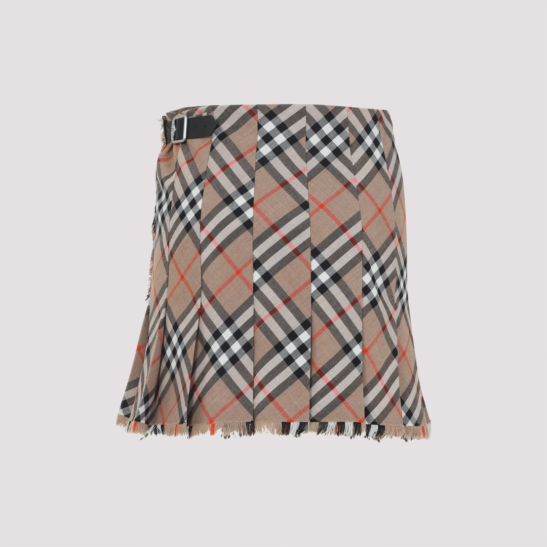 Burberry Check Midi Skirt Women