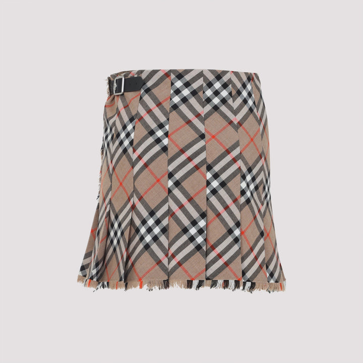 Burberry Check Midi Skirt Women
