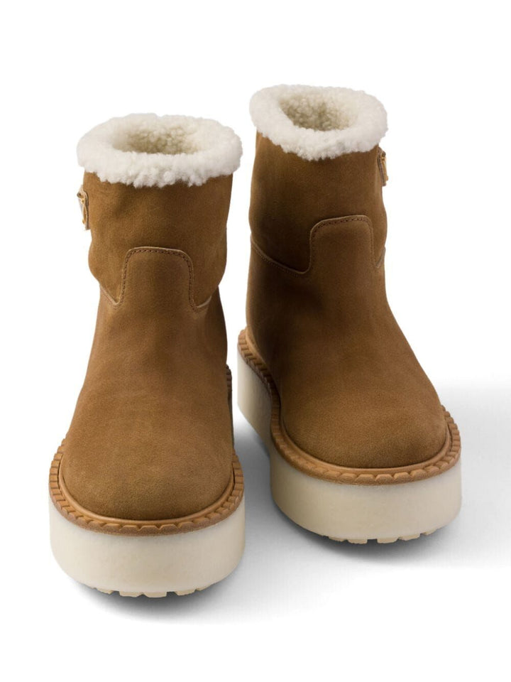 Prada Women Stivaletti Con Fodera In Shearling