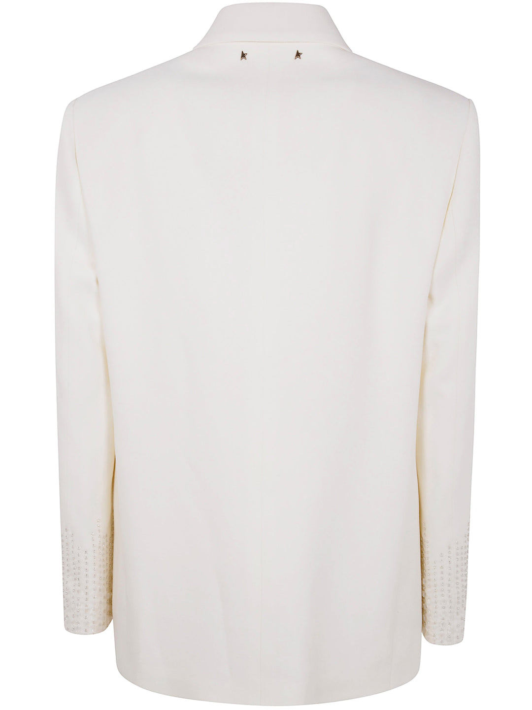 Golden Goose Women Journey W`S Single Breasted Over Jacket Viscose Wool Crepe W Satin Lapel & Beads Embroidery