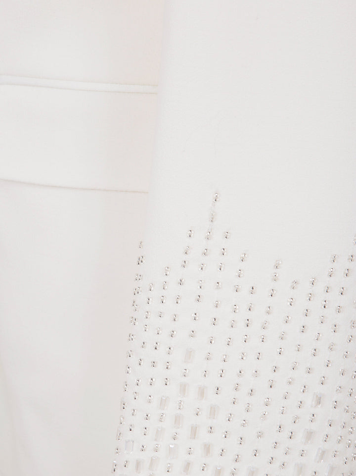 Golden Goose Women Journey W`S Single Breasted Over Jacket Viscose Wool Crepe W Satin Lapel & Beads Embroidery