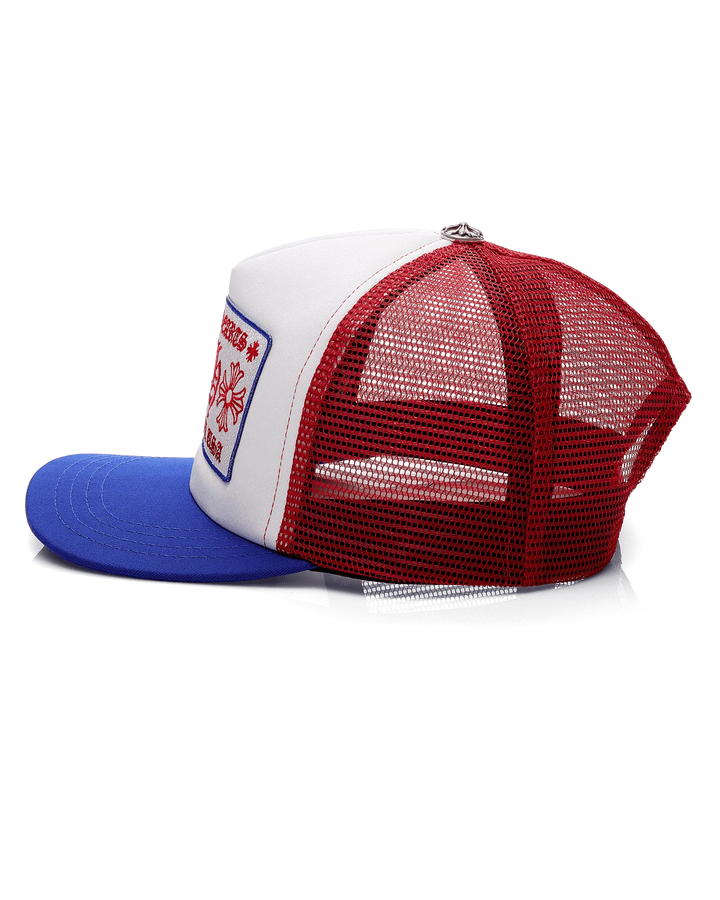 Chrome Hearts CH Hollywood USA Trucker Hat Red, White & Blue