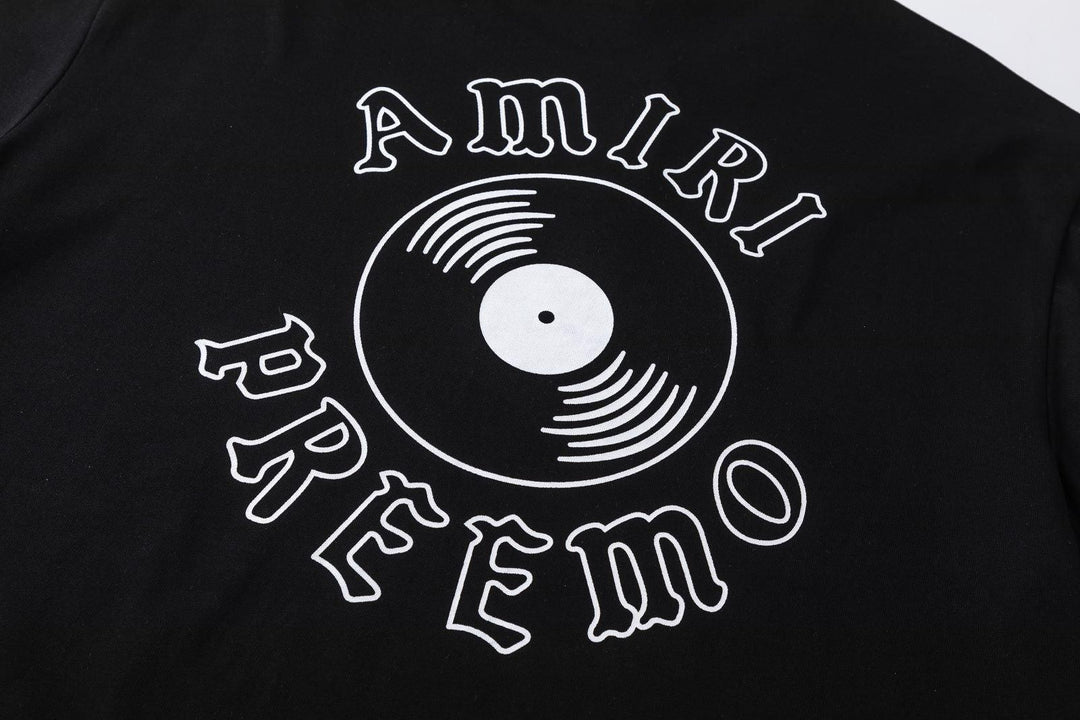 Amiri Black T-Shirt Without Collar