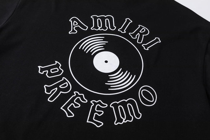 Amiri Black T-Shirt Without Collar