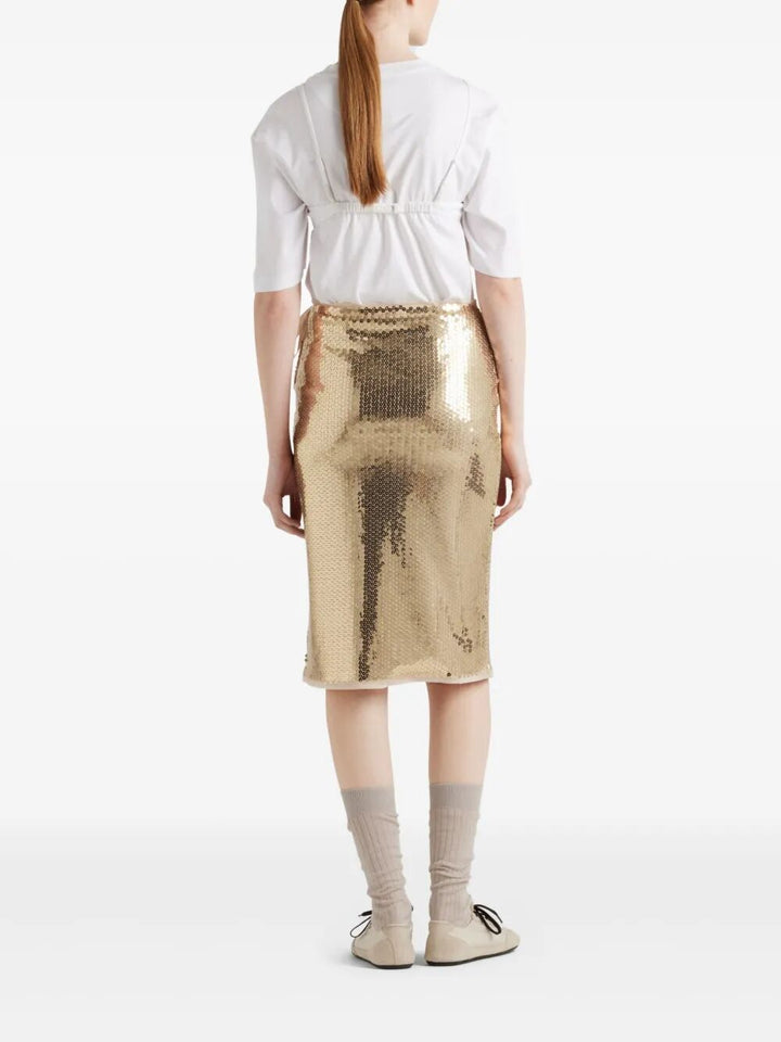 Prada Women Sequined Pencil Skirt