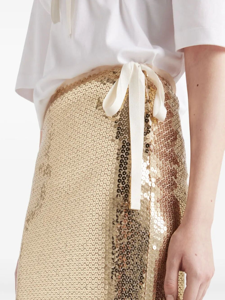 Prada Women Sequined Pencil Skirt