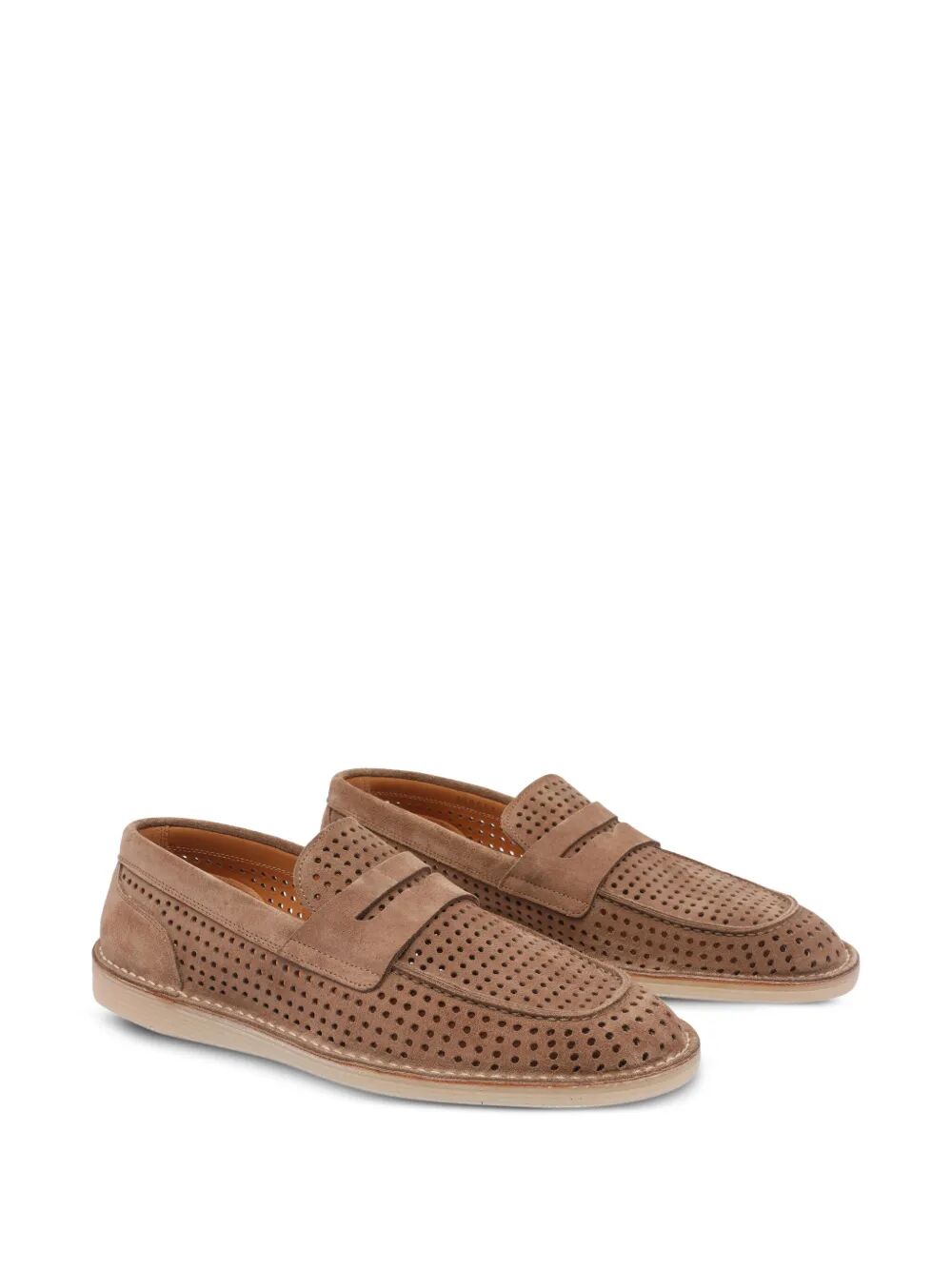 Dolce &amp; Gabbana Men New Florio Perforated Suede Loafers