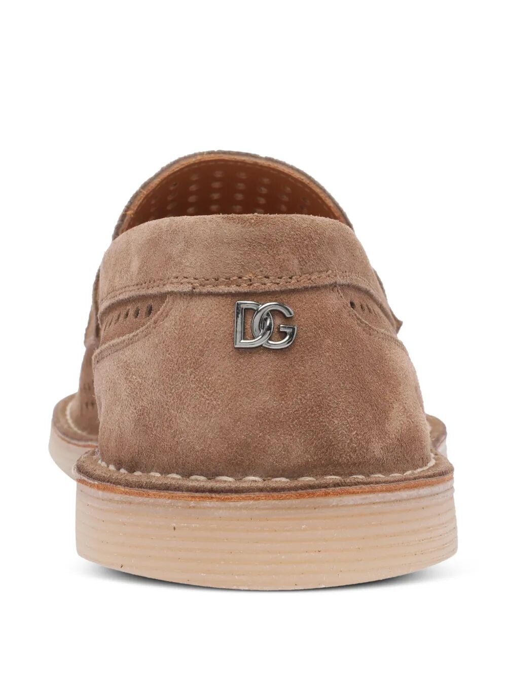 Dolce &amp; Gabbana Men New Florio Perforated Suede Loafers