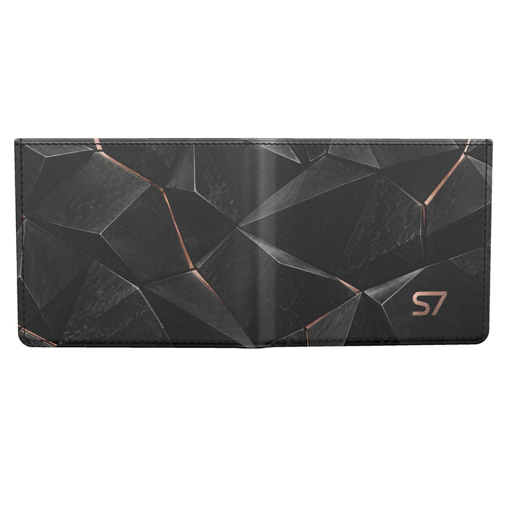 S7 Obsidian | Men’s Geometric Bifold Wallet with Printed Tin