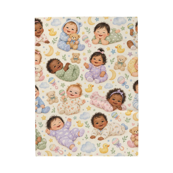 S7 Little Smiles | Illustrated Fleece Baby Blanket
