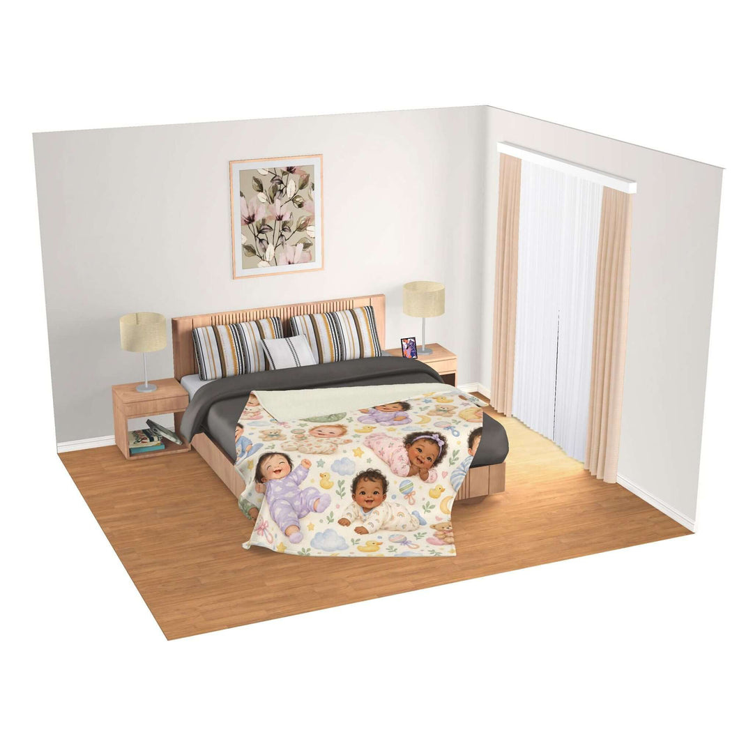 S7 Little Smiles | Illustrated Fleece Baby Blanket