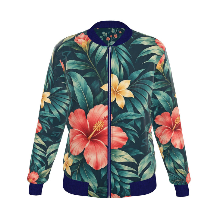 S7 Caribbean Bloom | Women’s Reversible Silk Bomber