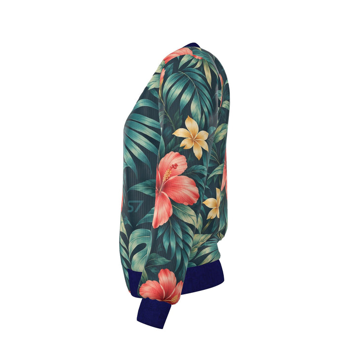 S7 Caribbean Bloom | Women’s Reversible Silk Bomber