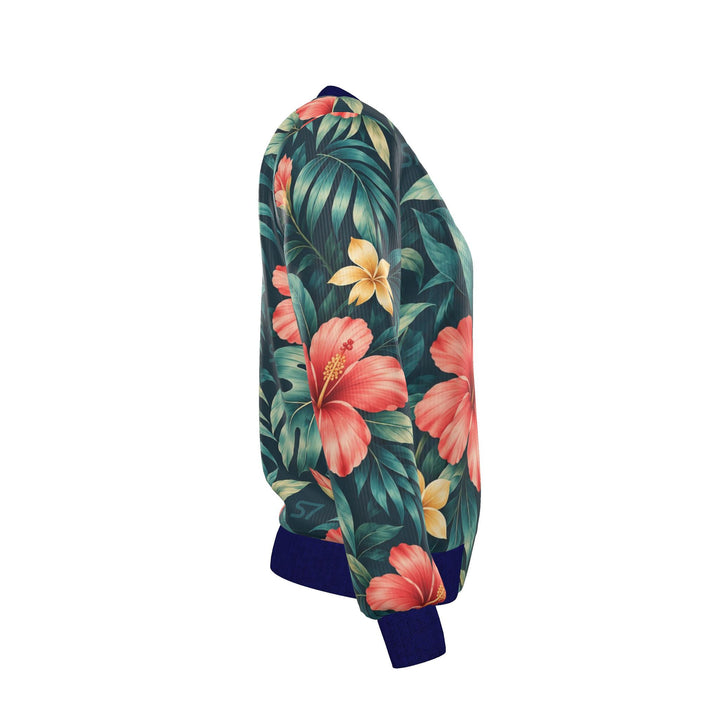 S7 Caribbean Bloom | Women’s Reversible Silk Bomber
