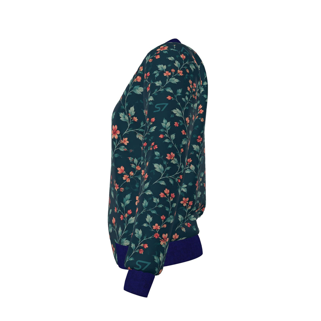 S7 Caribbean Bloom | Women’s Reversible Silk Bomber