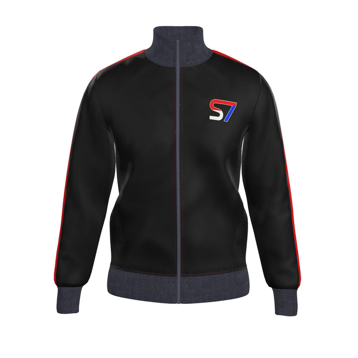 S7 Heritage Club Men’s Track Jacket | Black &amp; Red